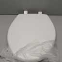 Bemis 7300SLEC Slow Close Toilet Seat, Easy Clean Hinges and Durable Plastic Seat, Made in USA, Elongated, White