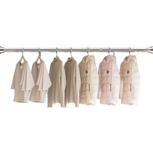Adjustable clothesline pole, shower curtain pole, extendable metal wardrobe hanger, suitable for bathroom wardrobe, kitchen, laundry room, balcony 43-78