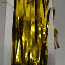 GOER 3.2 ft x 9.8 ft Metallic Tinsel Foil Fringe Curtains Party Photo Backdrop Party Streamers for Birthday,Graduation,New Year Eve Decorations Wedding Decor (1 Pack, Gold)