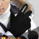 Cevapro Winter Thermal Gloves for Men Women, -20 Anti-Slip Waterproof Deerskin Suede Insulated Touchscreen Gloves., Medium