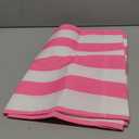 GORGECRAFT 1pcs Beach Sling Chair Replacement Lawn Chair Webbing Hot Pink and White Stripes Chair Oxford Cloth 435 * 1165mm Outdoor Patio Foldable Chaise Lounge Chair Fabric