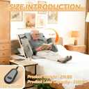 Electric Lifting Backrest for Bed, Adjustable Power Recliner Bed with Remote Control, 2-80 Adjustable Angle, with Handrail Fence&Headrest Cushion, Suitable for Pregnancy&Elderly&Patients