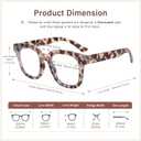 Madison Avenue Blue Light Blocking Glasses Oversized Fashion Blue Light Glasses for Women Anti Eyestrain & UV Protection Computer Eyeglasses (Grey Demi)