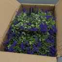2pcs Artificial Topiary Boxwood Ball with Lavender, UV Resistant Fake Plant Shrub Bushes Tree with Ground Spike for Outdoor Indoor Planter Front Porch Garden (Purple)