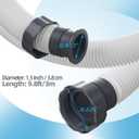BW58368 Pool Filter Pump Hose Replacement for Above Ground Pools, Heater & Chlorinator 330 530 800 Gal/Hour Filter Pump & 1000 Gal/Hour Sand Filter (1.5 Inch x 9.8 Foot)