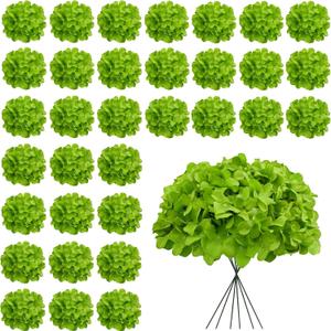 150 Pcs Green Hydrangea Artificial Flowers Bulk Flocked Silk Hydrangea Full Flower Heads with Stems Realistic Fake Flower for Wedding Centerpieces Home Home Baby Shower Party Decoration