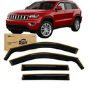 Nilight in Channel Rain Guards for Jeep Grand Cherokee 2011 2012 2013 2014 2015 2016 2017 2018 2019 2020 Vent Window Visors-4pcs