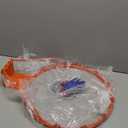 Dripex Solid Basketball Rim 18" Replacement Breakaway Wall Mounted Outdoor Heavy Duty Solid Steel 18 Inch Rim Double Spring with All Weather Net, Orange