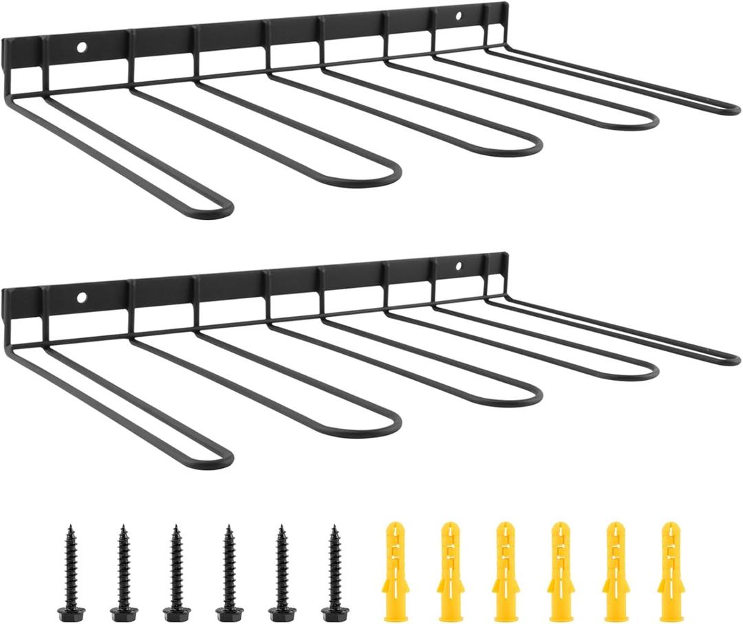 Bibabala Boot Rack, Wader Hangers for Boot, Metal Wall Mounted Shoe Rack for Tall Boots and Cowboy Boot(Black)