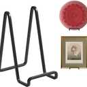 Plate Holder Easel Display Stand - 6 inch Metal Plate Stands for Display - Tabletop Picture Stand - Black Iron Easels for Display Pictures | Photo Frames | Book | Decorative Plates | Plaque - 2 Pack