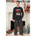 ALISISTER Matching Christmas Pajamas for Men and Women Xmas  Long Sleeve Sleepwear (Large)