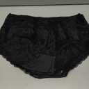 Sexy High Waisted Underwear for Women Plus Size Briefs Breathable Lace Panties High Waisted Cheekster Granny Panties (6pcs-Black)