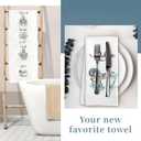 Coastal Beach Octopus Hand Towels for Bathroom Set of 4, Ocean Marine Octopus Relax Breathe Soak Unwind Decorative Hand Towels for Gym Yoga Spa Bathroom Kitchen Decor, 16x24 Inch