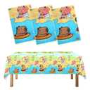 Geluode 3 Pack Capybara Party Tablecloth - 70.2 "x42.1 Capybara Disposable Table Cover, Cute Animals Themed Rectangular Plastic Disposable Table Cloth for Boys Girls Birthday Capybara Party