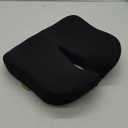 AUVON Innovative Donut Pillow Hemorrhoids Scientific Center Hole and Tailbone Cutout, Orthopedic Pain Relief Donut Seat Cushion for Coccyx, Sciatica, Postpartum Pregnancy, After Surgery Sitting Relief (Black)