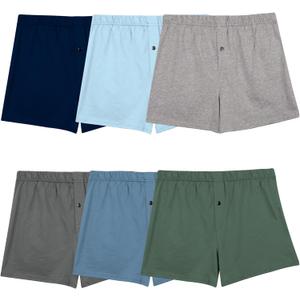 Fruit of the Loom mens Tag-free Knit Boxer Shorts, Relaxed Fit, Moisture Wicking, Assorted Color Multipacks (S)