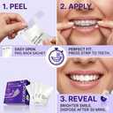 2 x Teeth Whitening Strips, Purple Whitening Strips for Teeth, 30 Count Stain Removing Whitening Strips for Daily Oral Care, Easy to Use Teeth Brightening Strips for Coffee, Tea & Wine Stains
