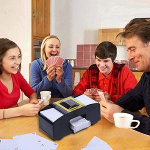 2-Deck of Playing Cards Automatic Card Shuffler - Battery Powered Electric Card Mixer for Home Game Nights