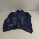 Women's Classic Washed Front Frayed Denim Jacket XL