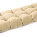 Outdoor Bench Cushion, 48x18x5 Inch, Waterproof Bench Cushion for Outdoor/Indoor Furniture, Tufted Patio Bench Seat Cushion, Fade Resistant Outdoor Cushions for Porch Swing Couch, Beige