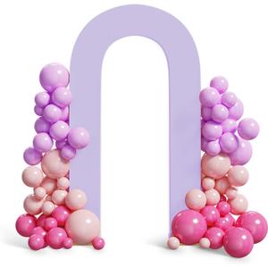 Peomeise 7.2FT Spandex Open Arch Backdrop CoverU-Shaped 2-Sided Backdrop Cover Round Top Chiara Stand Cover for Birthday Party Wedding Ceremony Baby Shower DecorationLavender