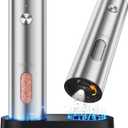 Electric Salt and Pepper Grinder Set with Rechargeable Base - Upgraded Large Capacity, Refillable Pepper Mill Set with LED Light & Adjustable Coarseness, Ideal for Kitchen, Outdoor, BBQ & Gift Giving