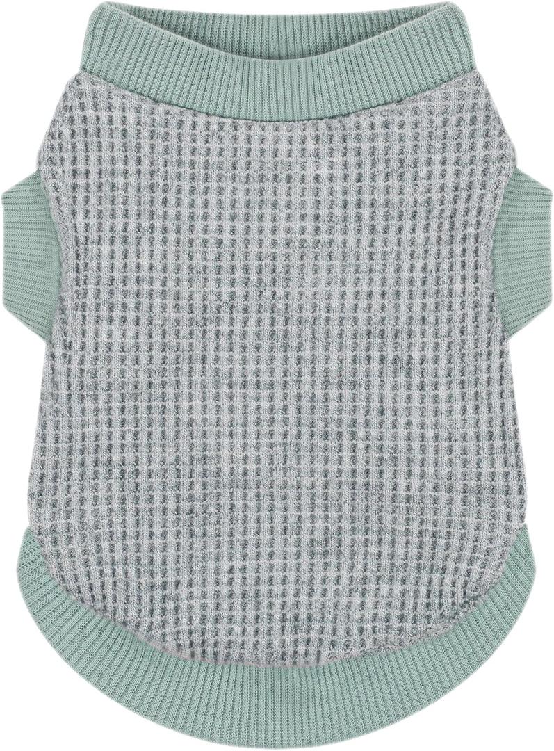 Cozy and Functional Dog Shirts for Small Puppies: Stretchable Green Attire with Easy-On Design, Ideal for Chihuahuas and Yorkies - Enhance Comfort and Playfulness on Chill Days XX-Large (2XL-(22~26lb) | Chest(~21.5"))