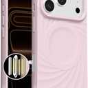 ORNARTO Vortuxe for iPhone 17 Pro Case 6.3" | 2X MIL-STD Protection | Camera Control Button | Compatible with MagSafe | Sleek Aesthetic Liquid Silicone Phone Cover | Pink Quartz
