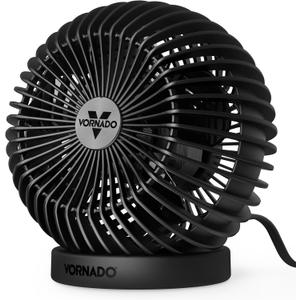 Vornado SPHERE Personal Adjustable Fan, Quiet Operation, Targeted Cooling Airflow, 2 Speed Settings, Manual Control, Detachable Base, Fan for Desktop, Nightstand, and Office, Black