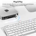 TECKNET Wired Keyboard for MacOS Devices with Dual Interface, Slim Mac Keyboard, Comfortable Ergonomic Typing Angle & Stable Connection for PC/Laptop, Compatible with MacBook, iMac, Mac mini/Pro