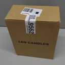 Eldnacele Christmas Flickering Flameless Candles with 6 Hour Timer, Red Christmas Tree Decal Battery Operated Real Wax LED Pillar Candles Home Tabletop Holiday Decor(3Pcs,34/5/6 Inches)