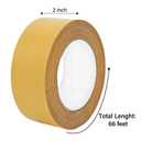 2 Rolls Double Sided Rug Tape to Fasten Area Rug 2 Inch x 66 Feet, Non Slip Rug Gripper Fabric Tape for Outdoor Carpet, Making DIY Crafts, Paste Photo