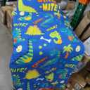 JOIEDOMI Toddler Sleeping Bag for Kids 55''x30'' Nap Mat with Removable Pillow and Minky Blanket for Toddler Ages 3-7 Roll Up Soft Kids Sleeping Bag for Boys Girls Kindergarten Daycare Sleepover (Blue Dinosaur)