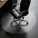Clear Chair Mat for Hard Floor, 48" x 48" Heavy Duty Floor Protector, Round | Durable Thick PVC, Anti-slip Grip Backing, Smooth Rolling Surface, Scratch-resistant Surface