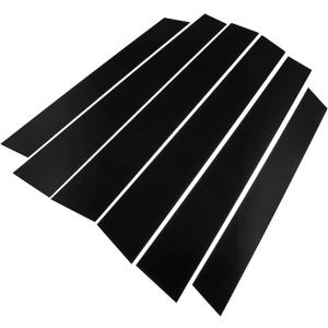 X AUTOHAUX 1 Set Glossy Black Car Door Window Pillar Posts Cover Trim Exterior Anti-Scratch Stickers for Honda CRV 2007-2011