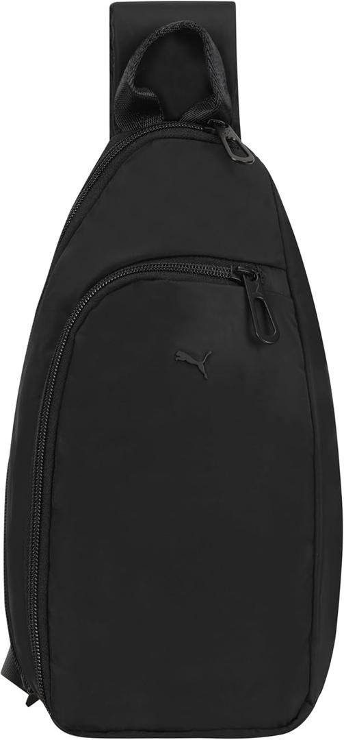 PUMA Women's Myriad Sling, Sporty Hands-Free Bag with Reversible Strap & Dual Compartments, Black, One Size