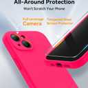 AOTESIER Magnetic for iPhone 15 Case, [Compatible with Magsafe] [Food Grade Silicone] Upgraded Camera & Screen Protection Phone Case with [2 Screen Protectors], 6.1 inch, Hot Pink