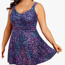 Tempt Me Women's Plus Size Swim Dress - One Piece Swimsuits Tummy Control Bathing Suit Swimwear 2025 22W