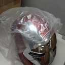 Iron-Mans Helmet Electronic Mark 5 Helmet Silver Voice Control/Sensing/Remote Control Open/Close with Sounds & LED Eyes Light Up Super Hero Movie 1:1 Model Prop, Large
