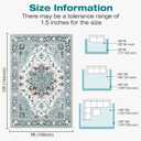 Washable Area Rug 9x12, Vintage Floral Carpet | Low pile faux wool for living room. TPR non-slip base, Robot friendly & pet safe. Washable aesthetic persian indoor decor.