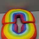 Chunful 2 Pcs Rainbow Pillow for Girls Kids 13.8 x 8.7 x 4 Inch Plush Cute Rainbow Throw Pillow Arch Shaped Floor Cushion Stuffed Decoration for Bed Chair Room Home Decor(Colorful)