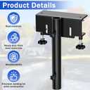 Truck Flag Pole Mount Holder Universal for Pickup Bed,No Drilling Truck Flagpole Mounting Bracket fits Up to 1.2" Pole