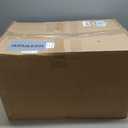 Household Essentials Large Decorative Trunk, Vintage Decoupage, Metal Accents with Leather Strapping, Strong MDF Frame, Clasps Shut, Brown