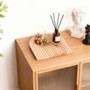 2 Pcs Natural Wood Arch Decor, Boho Shelf & Serving Board for Fireplace Mantel, Kitchen Counter - Light Pine Finish, Scandinavian & Japandi Style Aesthetic Accents for Living Room, Home Office