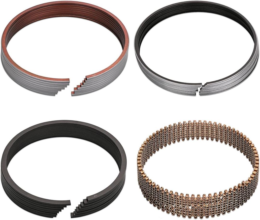Piston Ring Set Compatible with Chevy GM LS Gen III IV 4.8L & 5.3L V8 Engines 1999-2016 - LC9 L33 LM7 LR4 L59 LS4 LY2 LMG 3.78in STD Moly Replace# 2M4978 41859CP C96008