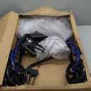 Drive Medical 10257BL-1 4 Wheel Rollator Walker With Seat, Steel Rolling Walker, Height Adjustable, 7.5" Wheels, Removable Back Support, 300 Pound Weight Capacity, Blue