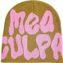 GFLPO MEA Culpa Beanie Y2k Beanie Women Beanies Y2k Hat Graphic Beanies Winter Hat Knit Skull Cap Knitted Cap Y2k Accessories