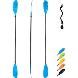 OCEANBROAD Adjustable Fishing Kayak Paddle - 94in/240cm-98in/250cm-102in/260cm Aluminum Alloy Shaft with Paddle Leash
