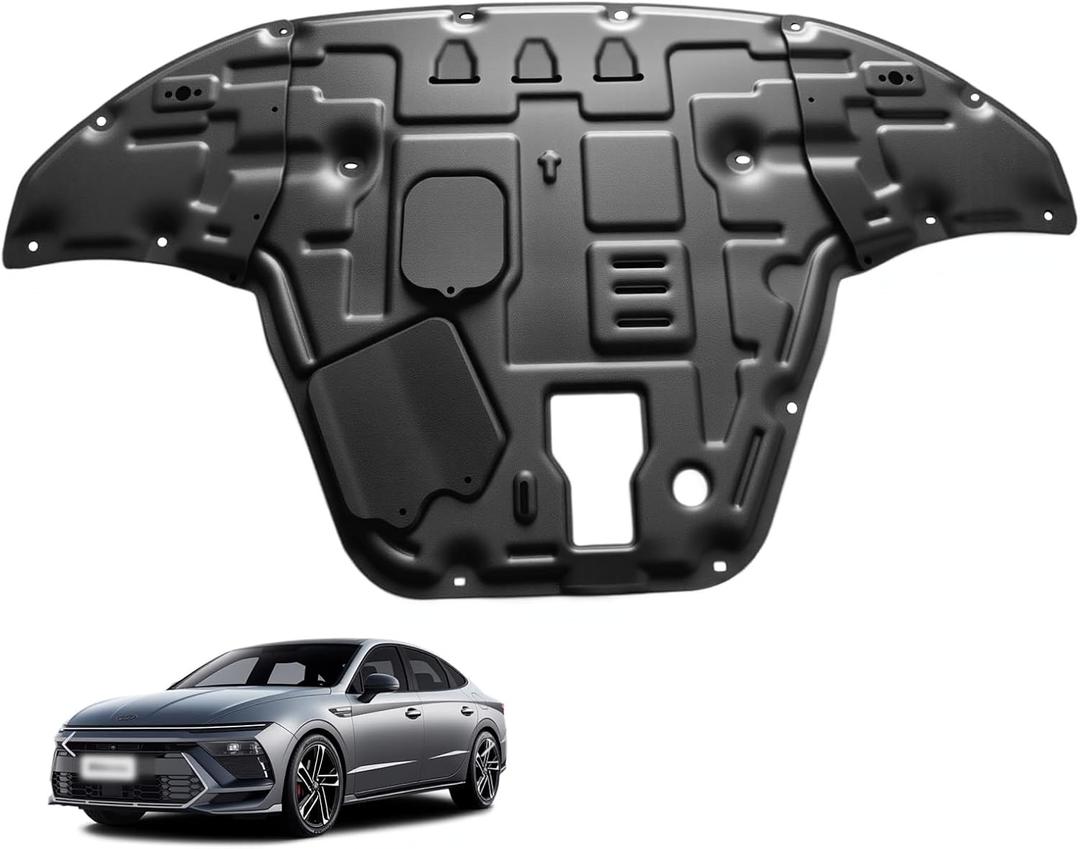 Front Engine Splash Shield Fit for 2024-2025 Hyundai Sonata Engine Case Guards Suitable for Sonata Under Engine Cover Mud Flaps Directly Replace Original