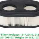 6 Pack 798452 Air Cleaner Cartridge Replaces 4247, 5432, 5432K, 593260, 595191 for 500, 500e, 550e, 500ex, 550ex, 625e, 675, 625ex, 675ex, 675exi, 725exi, 575ex, 09P702, 093J02 Series Engines